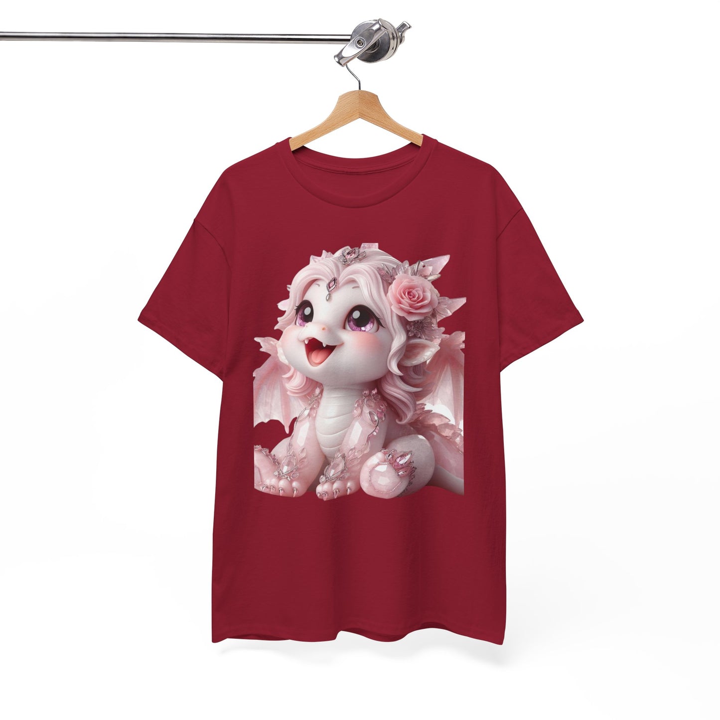 Rose Quartz Baby Dragon - Ethically Harvested Cotton Tee