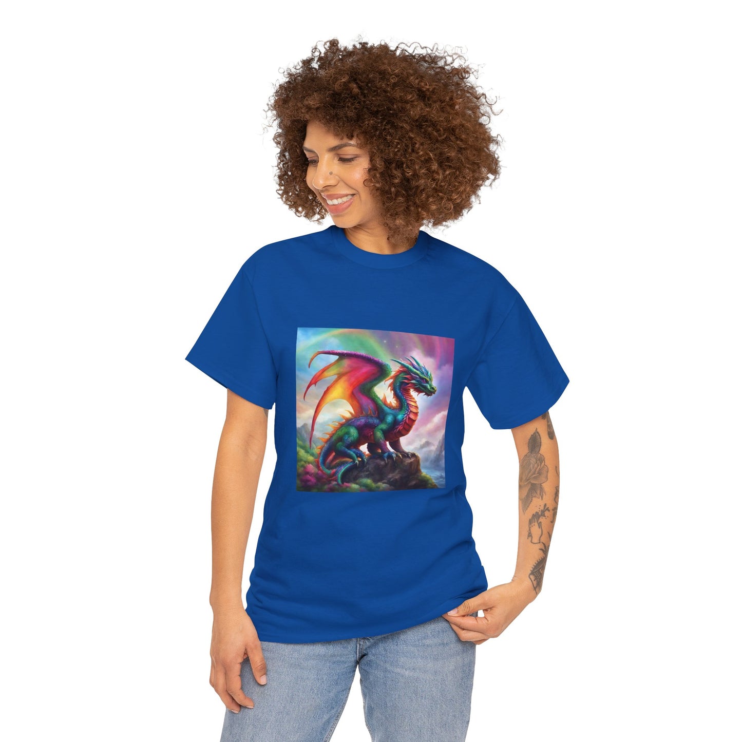 Rainbow Dragon of Lemuria - Ethically Harvested Cotton Tee