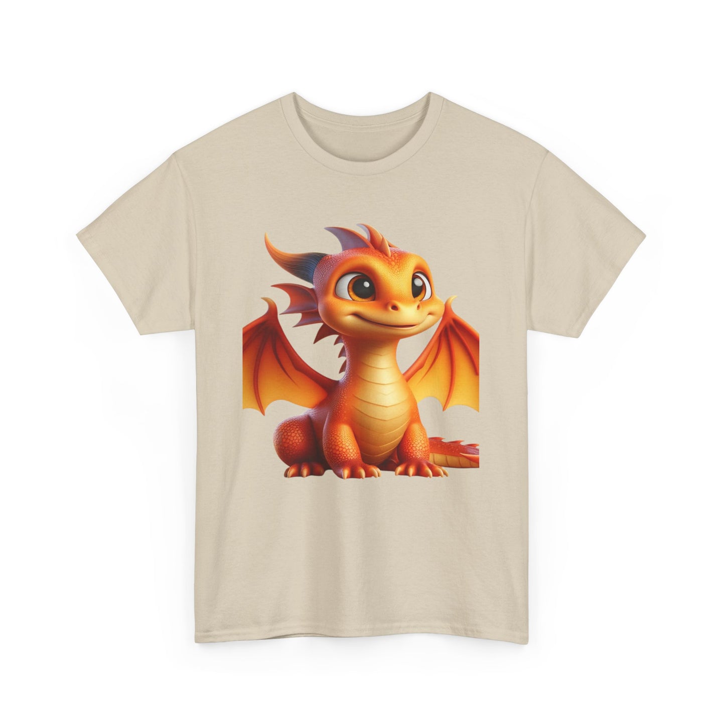 Orange Baby Dragon - Ethically Harvested Cotton Tee