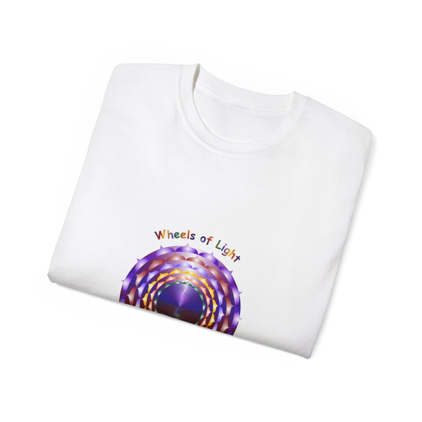 Reiki Infused Wheels of Light Logo Tee - Ethically Harvested Cotton